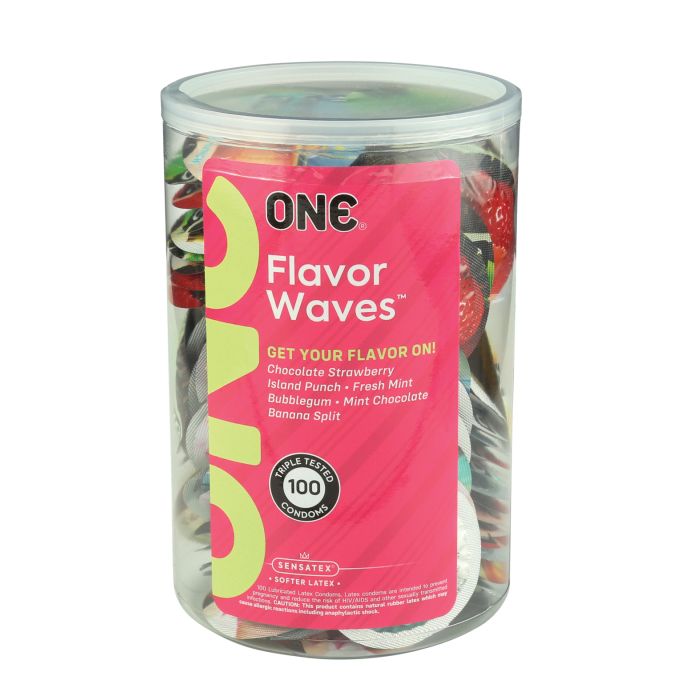 One Condoms Flavor Waves Display - Display of 100