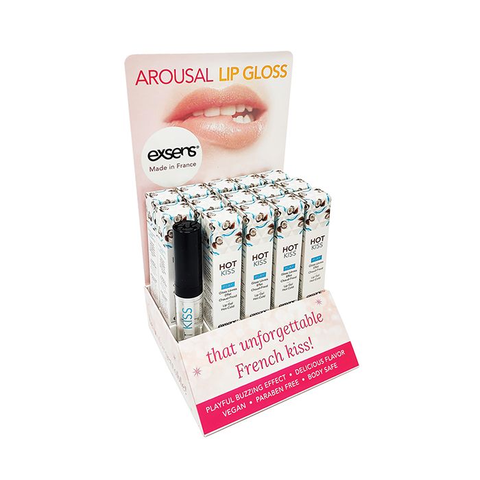 EXSENS of Paris Hot Kiss POS Display w/Tester - Coconut Display of 14