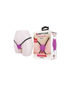 Pretty Love Heartbeat Strap On Clitoral Massager - Fuchsia