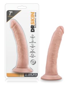 Blush Dr. Skin 7" Cock w/Suction Cup – Vanilla