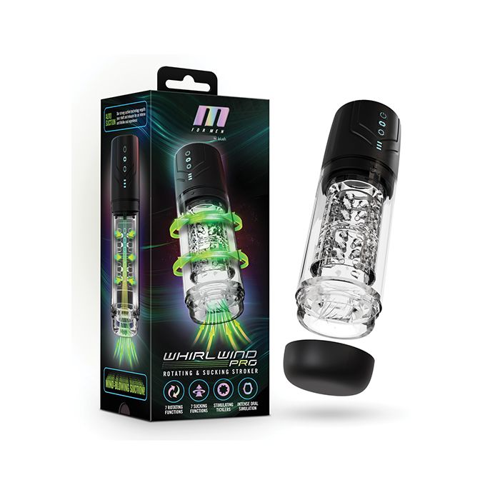 Blush M for Men Whirlwind Pro Stroker - Black