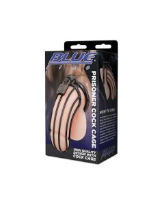 Blue Line Prisoner Cock Cage - Black