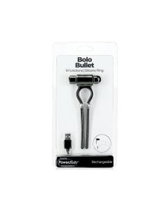 Bolo Bullet Vibrating Adjustable Cock Tie - Black