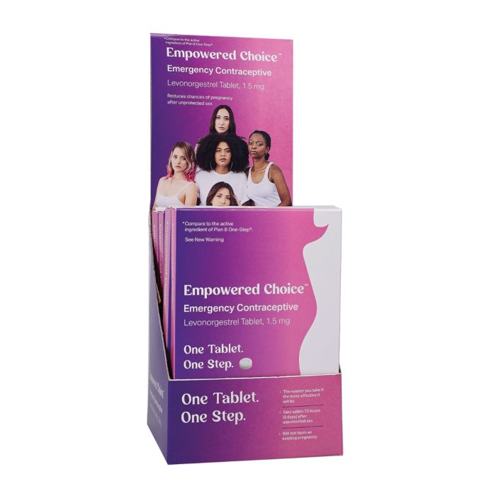 Versea Empowered Choice Emergency Contraception Display Unit - 1.5 mg Tablet Display of 6