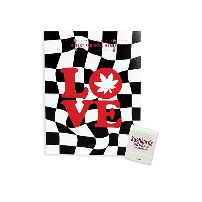 Love Retro Greeting Card w/Matchbook