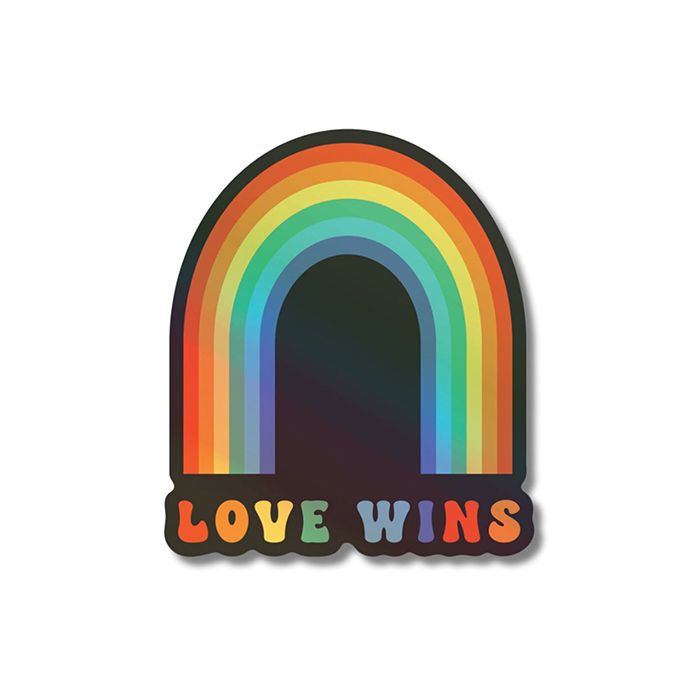 Love Wins Holographic Sticker - Pack of 3