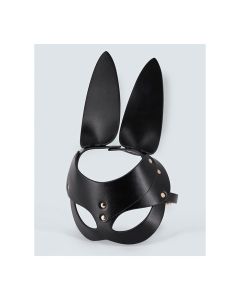 Lust PU Leather Bunny Mask - Black