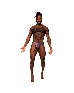 Hocus Pocus Stretch Poly Spandex Uplift Bong Thong Purple