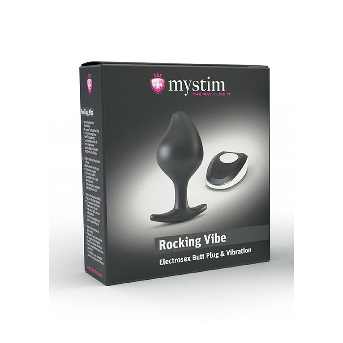 Mystim Rocking Force Silicone Buttplug Small - Black