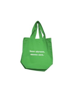 Nobu Less Stress, More Sex Reusable Tote - Green