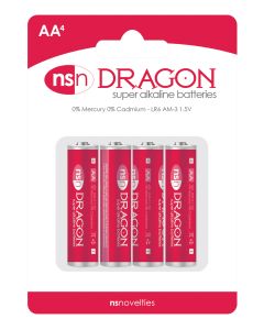 Dragon Alkaline Batteries - AA Pack of 4