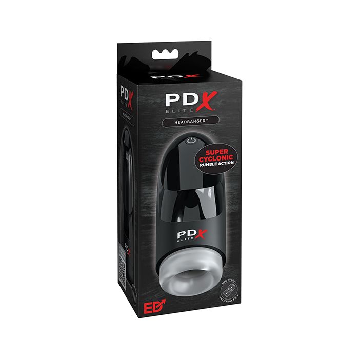 PDX Elite Hydrogasm Vibrating Stroker - Frosted/Black