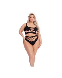 Pink Lipstick Neon Dreams Bra & High Waist Thong QN