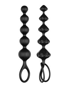 Satisfyer Love Beads Soft Silicone Beads -  Set of 2 Black