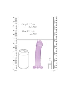 Shots RealRock Clear Dildo - Purple