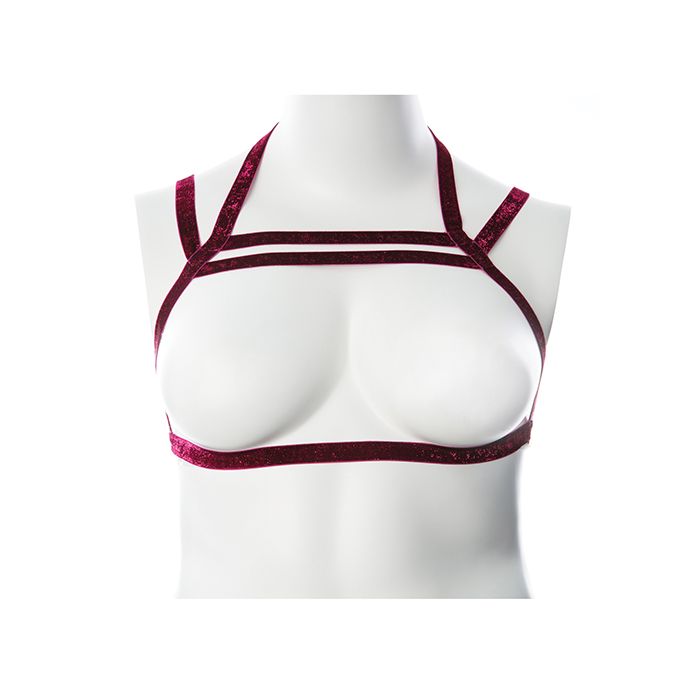Gender Fluid Sugar Coated Harness - S-L Raspberry Glitter