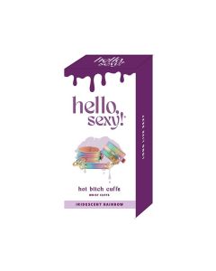 Hello Sexy! Hot Bitch Cuffs & Collar - Iridescent Rainbow