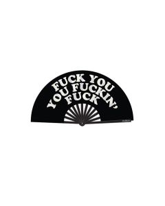 Wood Rocket Fuck You You Fucking Fuck Fan - Black
