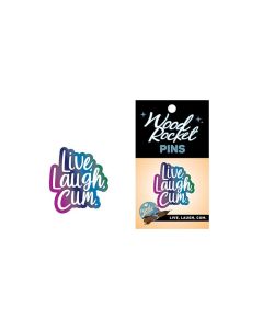Wood Rocket Live Laugh Cum Large Pin - Multi Color