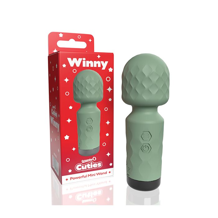 Screaming O Cuties Winny Vibrating Mini Wand - Sage Green