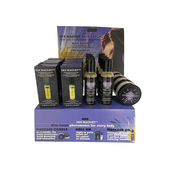 Kama Sutra Sex Magnet Blue Lotus Prepack - Display of 20