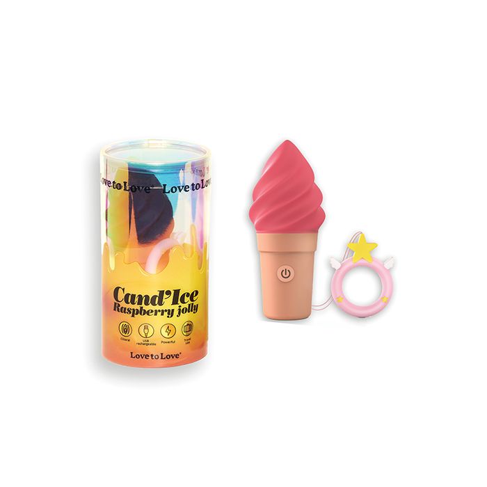 Love to Love Cand'ice Ice Cream Cone Stimulator - Raspberry Jolly