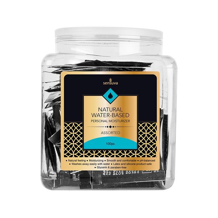 Sensuva Natural Water Based Personal Moisturizer Display - Unscented Tub of 100