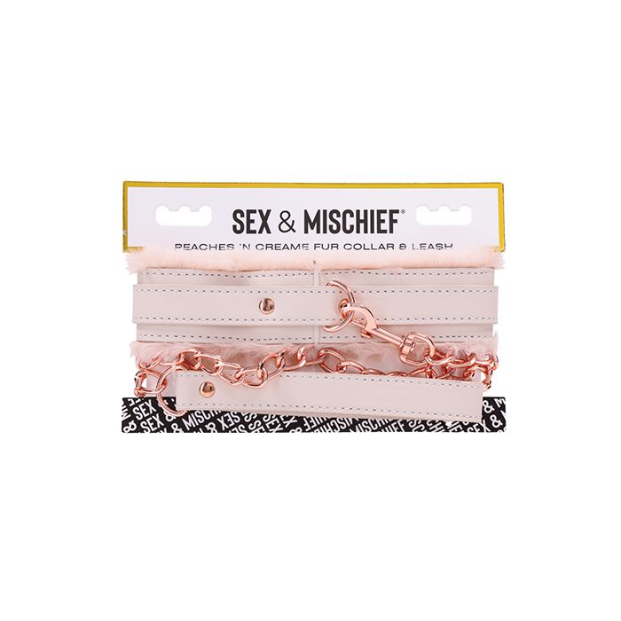 Sex & Mischief Peaches 'n CreaMe Fur Collar & Leash