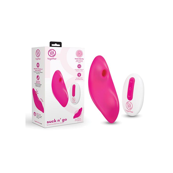 Together Suck N' Go Remote Controlled Panty Vibrator - Pink