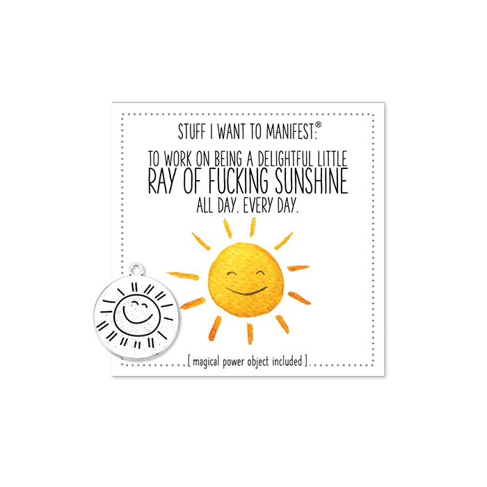 Warm Human Ray of Fucking Sunshine Mini Card & Charm