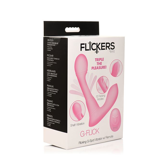 Inmi G-Flick Flicking G-Spot Vibrator w/Remote - Pink
